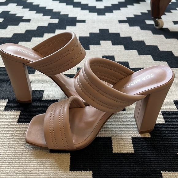 Top Moda Nude Heeled Sandals - Picture 3 of 6